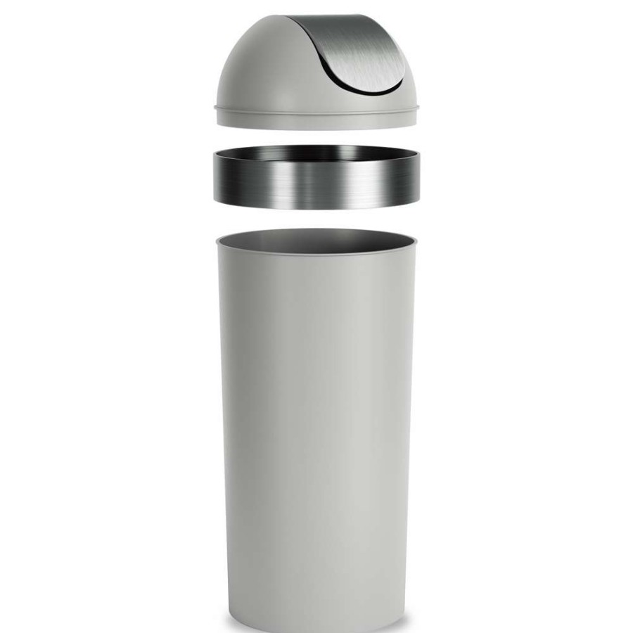 Storage * | Umbra Venti 16-Gallon (62L) Trash Can With Swing Top Lid