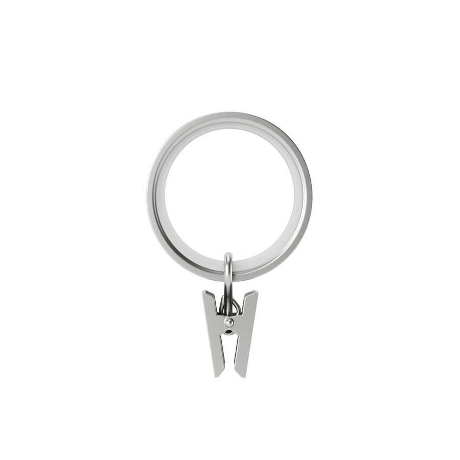 Blinds & Window Treatments * | Umbra Umbra Cappa 1 Clip Rings, Set Of 7 Nickel