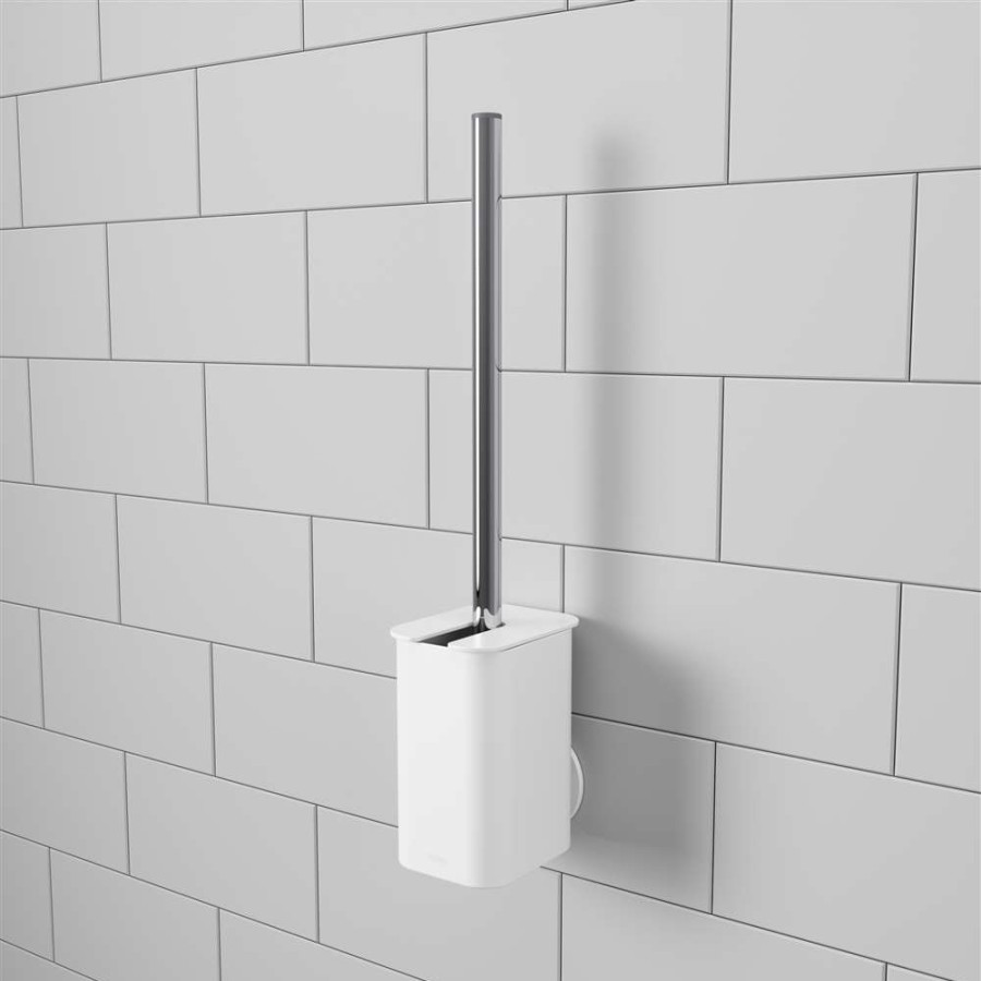 Hardware * | Umbra Flex Sure-Lock Toilet Brush & Holder White