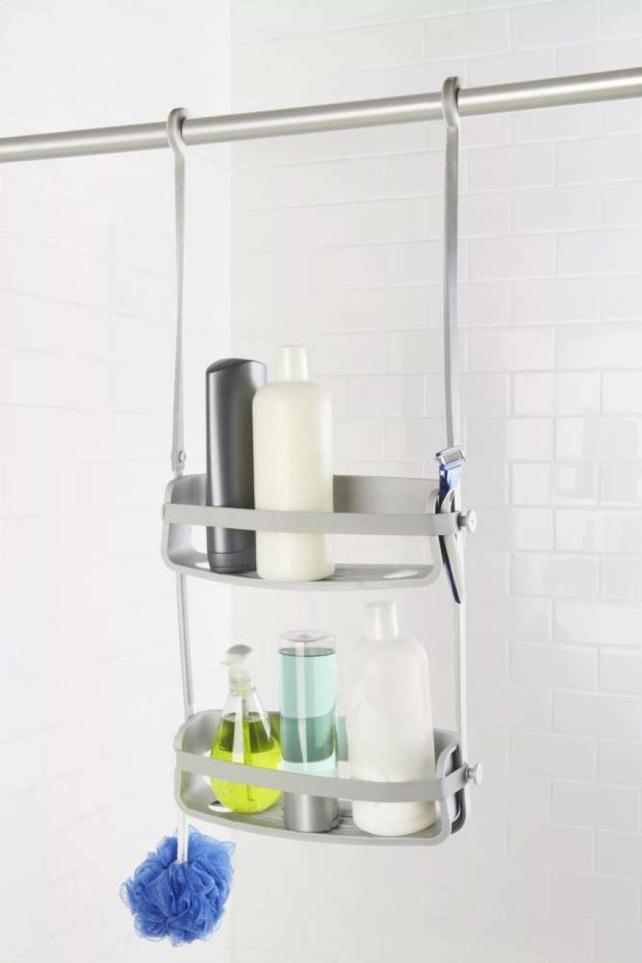 Hardware * | Umbra Flex 12.13-In Grey Shower Caddy