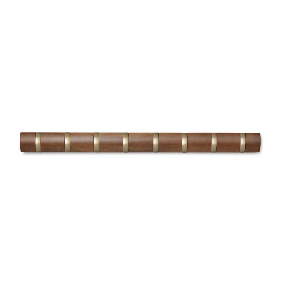 Storage * | Umbra Flip Wall Mounted Coat Rack 8 Hooks Brown