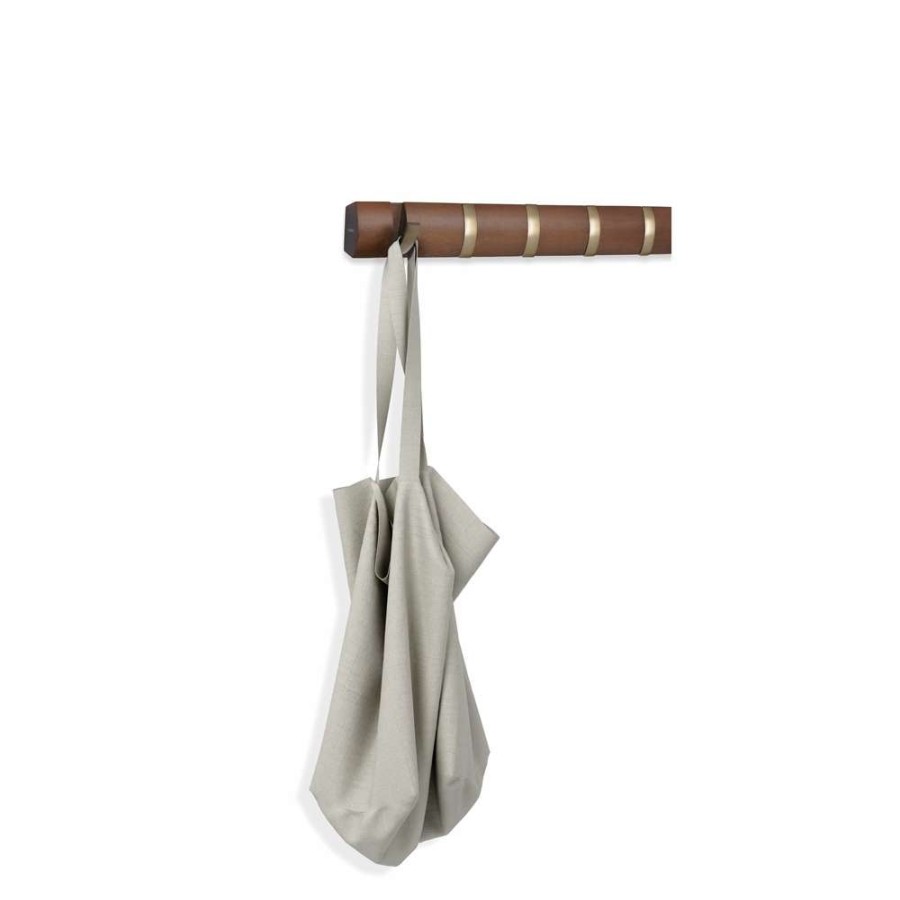 Storage * | Umbra Flip Wall Mounted Coat Rack 8 Hooks Brown