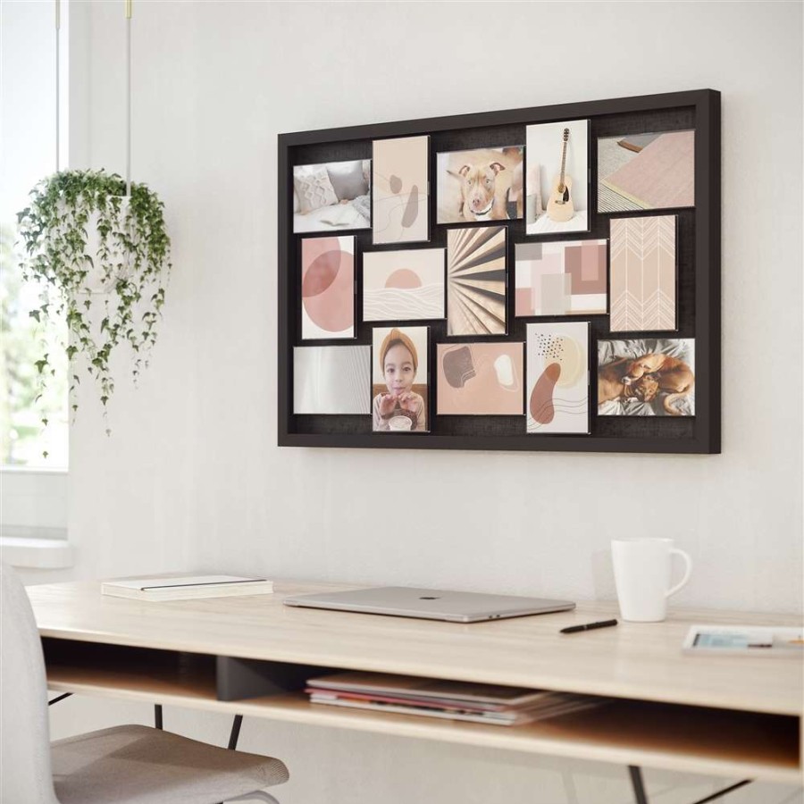 Home Accents * | Umbra Pixie Black 4-In X 6-In Multi-Picture Wall Frame