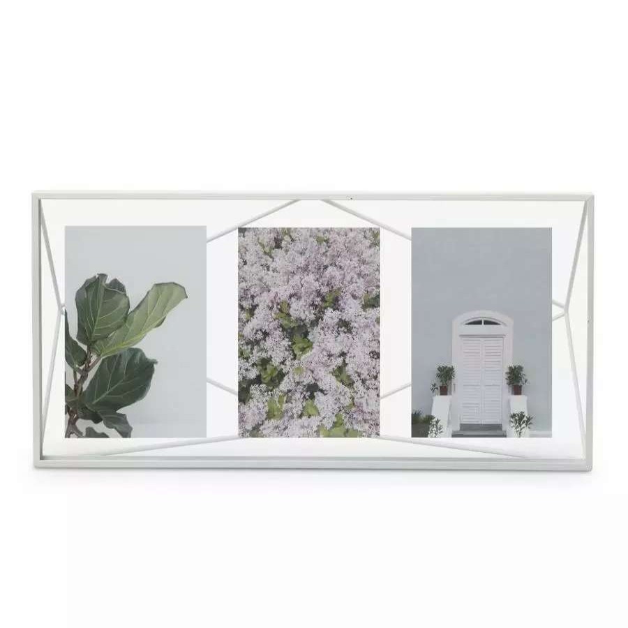 Home Accents * | Umbra Prisma Photo Display Multi 3 Opening White 3.38-In X 19.13-In