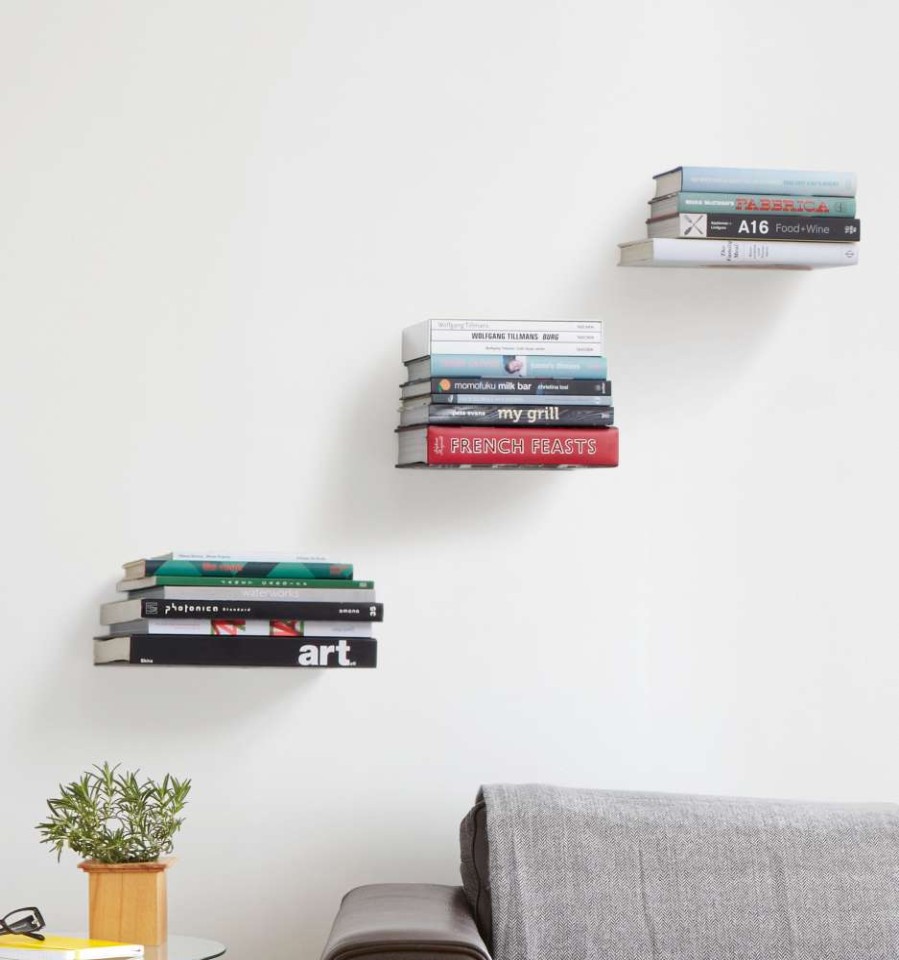 Storage * | Umbra Conceal Shelf Small Silver 3-Pack