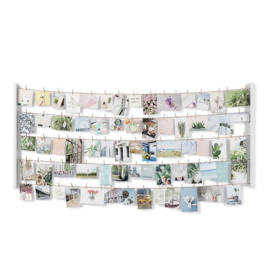 Home Accents * | Umbra Hangit Large Photo Display 26-In X 60-In White