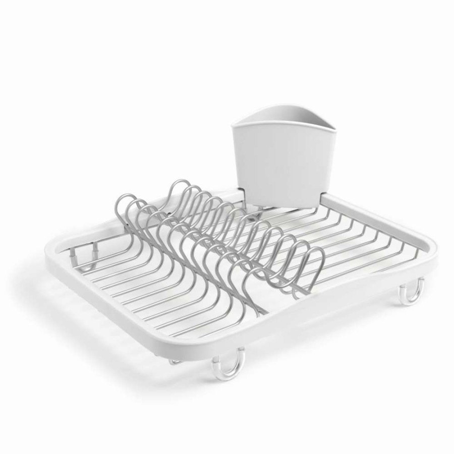 Storage * | Umbra Sinkin Dish Rack White/Nickel