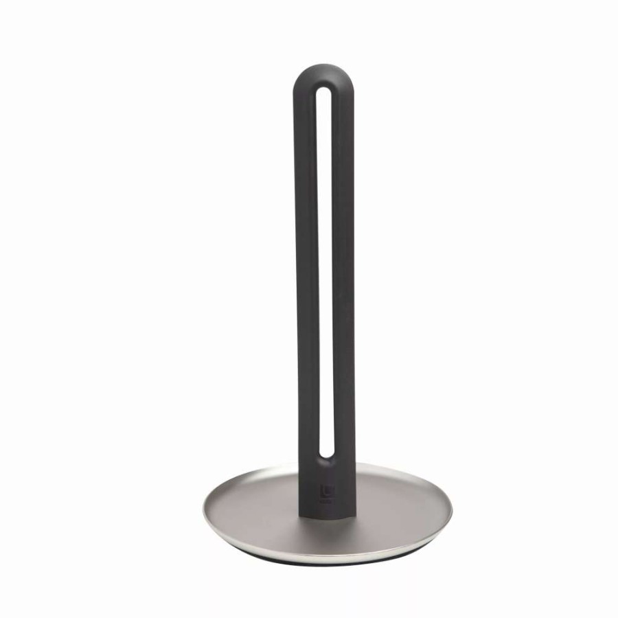 Storage * | Umbra Keyhole 6.75-In X 12.5-In Black/Nickle Paper Towel Holder