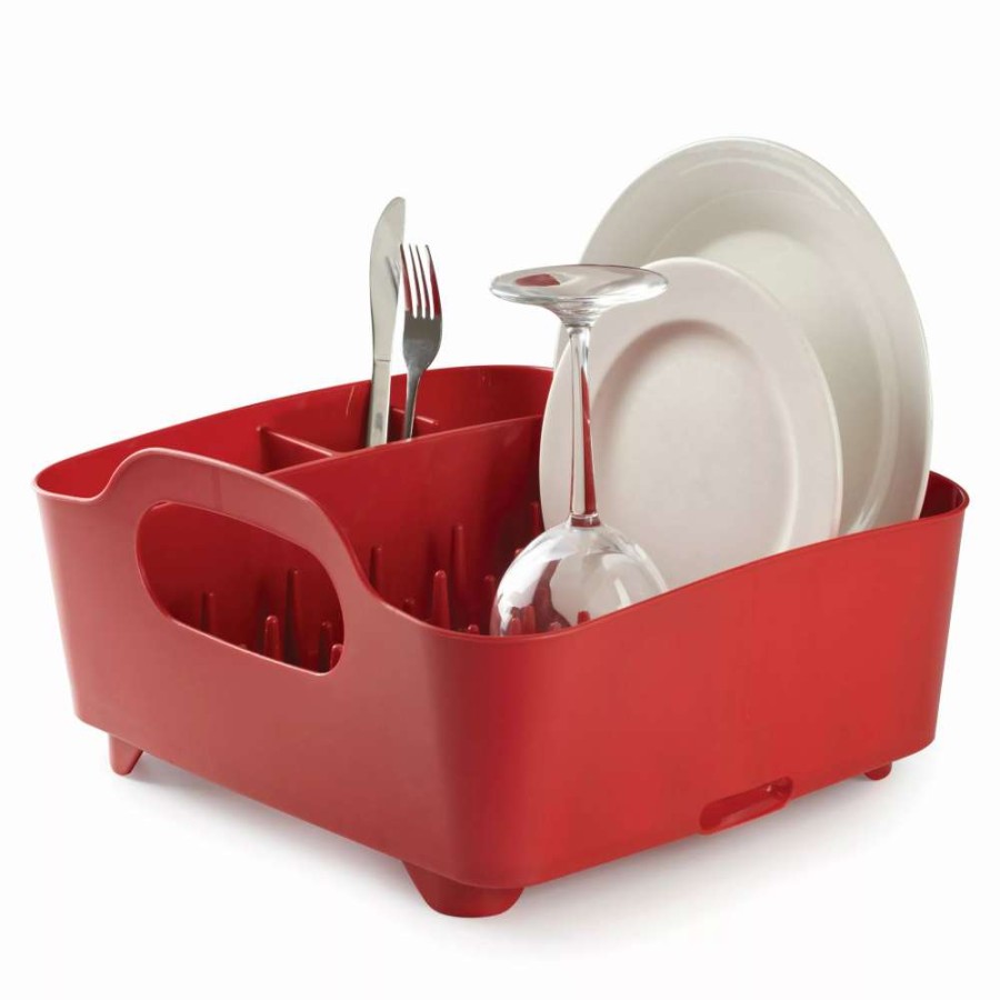 Storage * | Umbra Red Tub Dish Rack