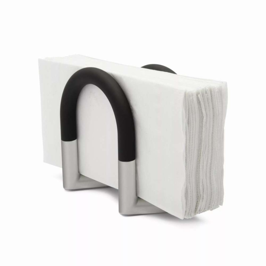 Storage * | Umbra Swivel 4.5-In X 3.25-In X 5-In Black/Nickle Paper Towel Holder