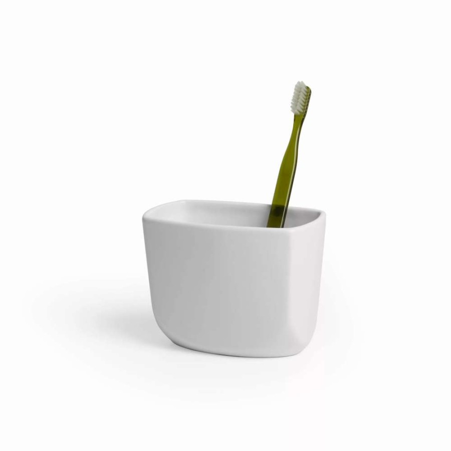 Hardware * | Umbra Corsa White Toothbrush Holder