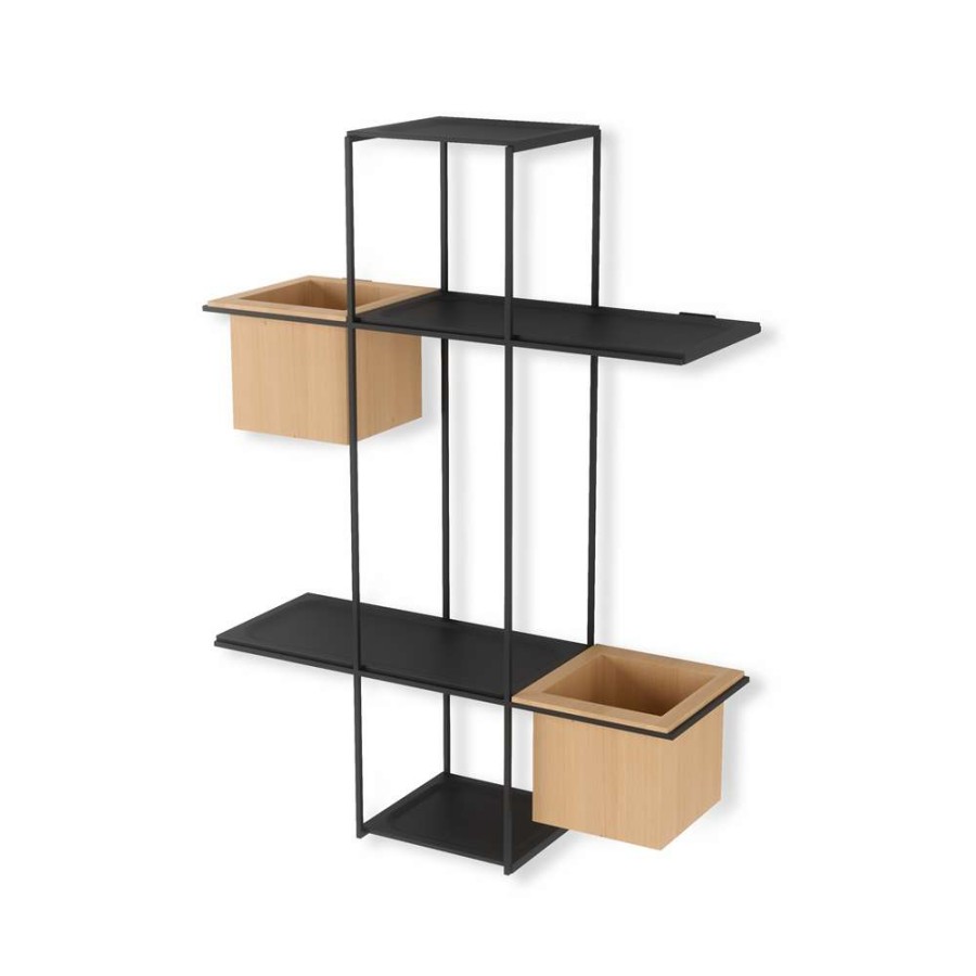 Storage * | Umbra Cubist Floating Multi Shelf Black