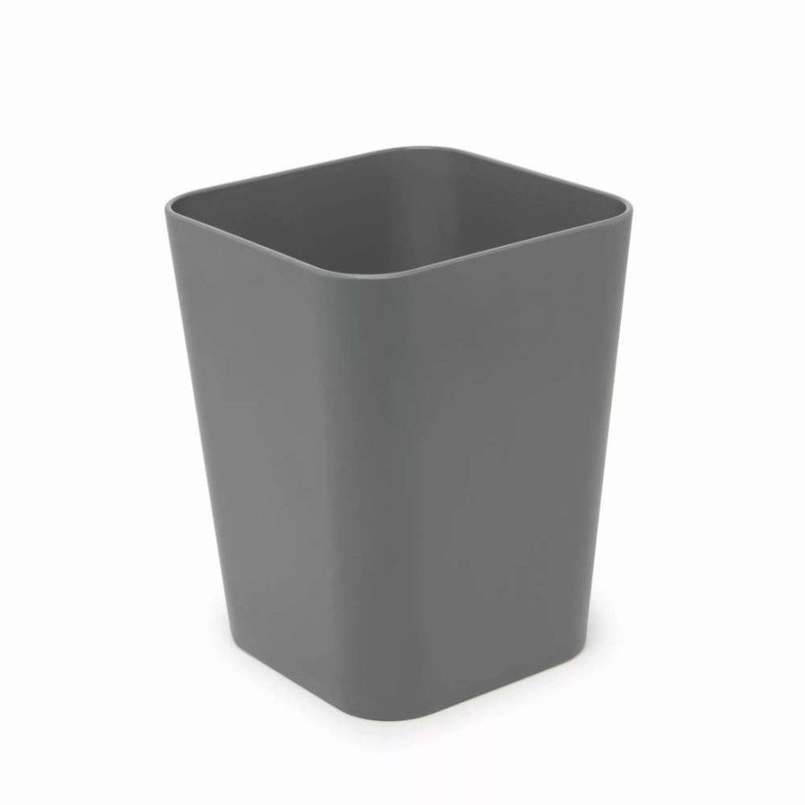 Hardware * | Umbra Charcoal Bathroom Waste Basket