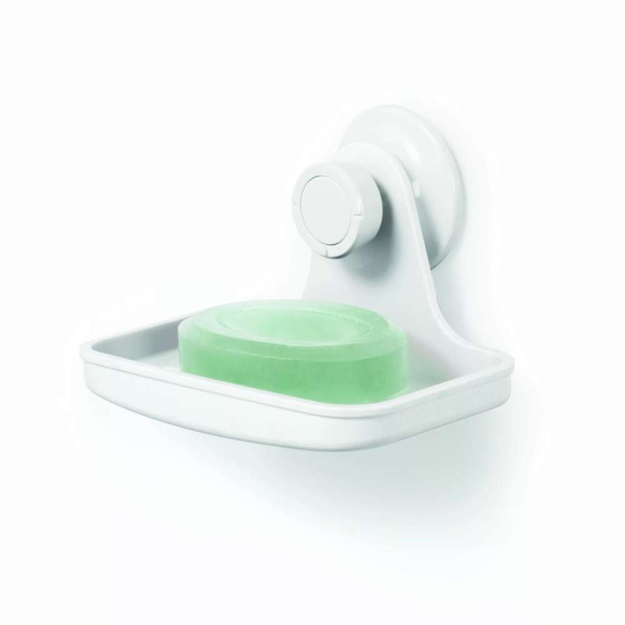 Bathroom Accessories * | Umbra Flex White Gel-Lock Soap Dish