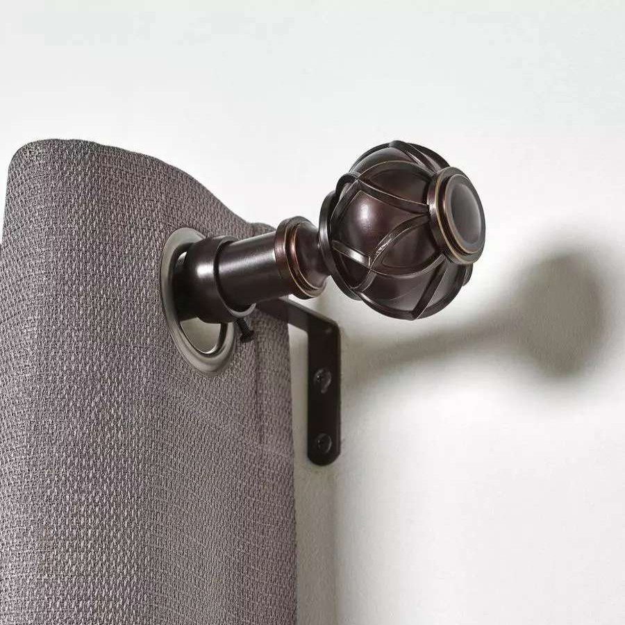 Blinds & Window Treatments * | Umbra Steel Curved Curtain Rod 36 -72 Bronze