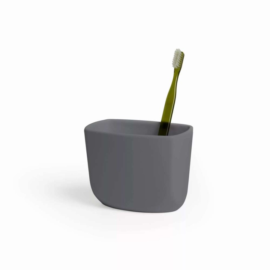 Hardware * | Umbra Corsa Charcoal Toothbrush Holder