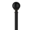 Blinds & Window Treatments * | Umbra 2-Pack Black Steel Curtain Rod Finials