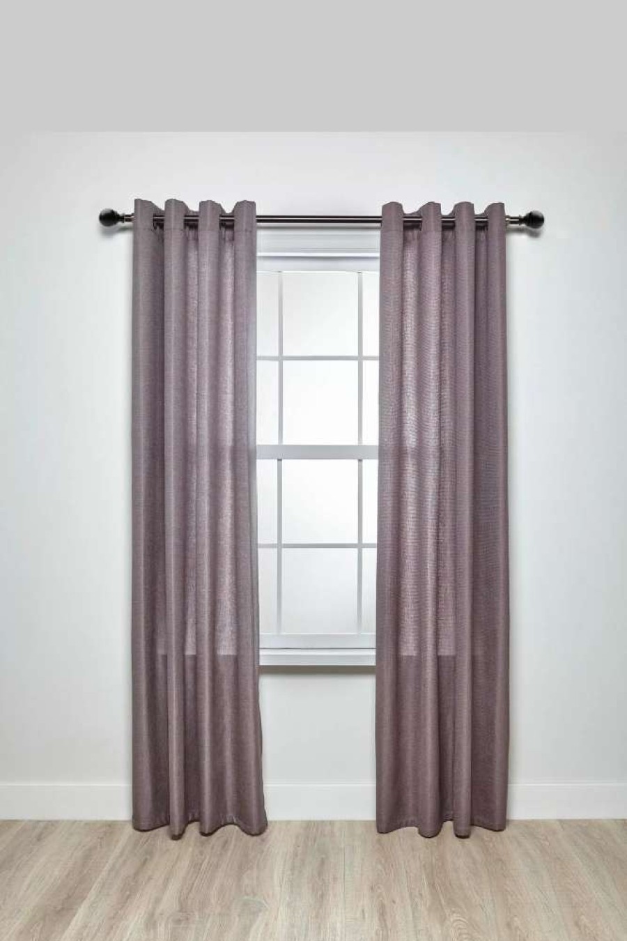 Blinds & Window Treatments * | Umbra 2-Pack Black Steel Curtain Rod Finials