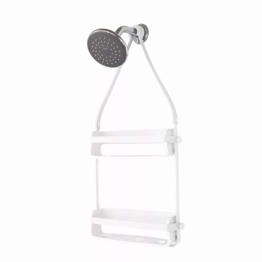 Hardware * | Umbra Flex 12.13-In White Shower Caddy