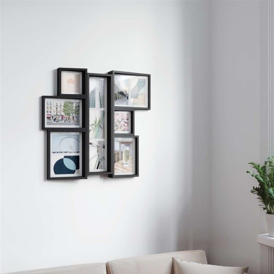 Home Accents * | Umbra Edge Multi-Photo Wall Display Black