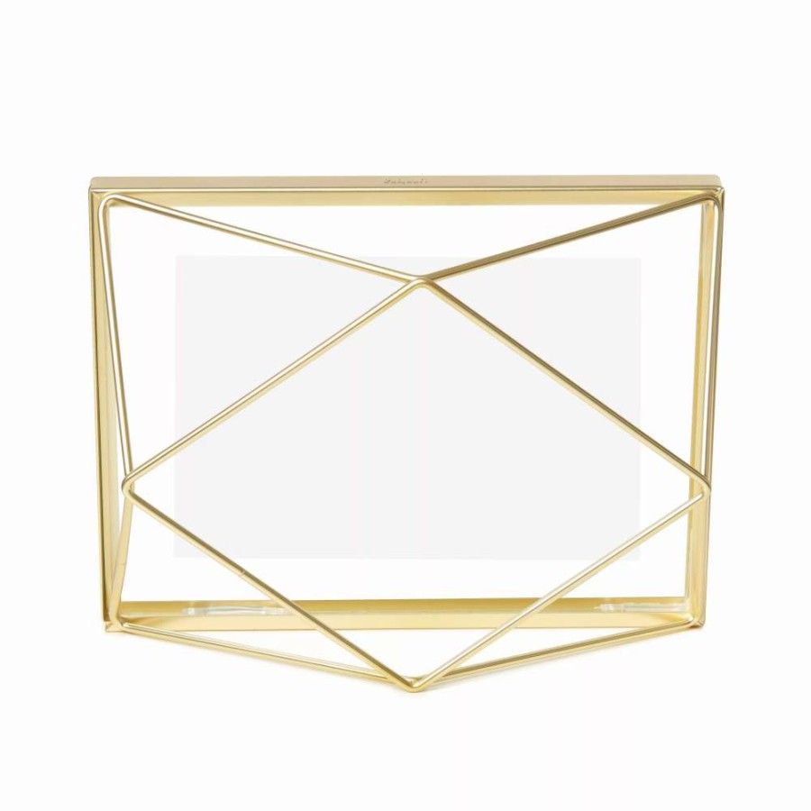 Home Accents * | Umbra 4 X 6 Matte Brass Prisma Photo Display