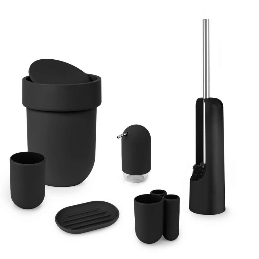 Hardware * | Umbra Touch Black Toilet Brush