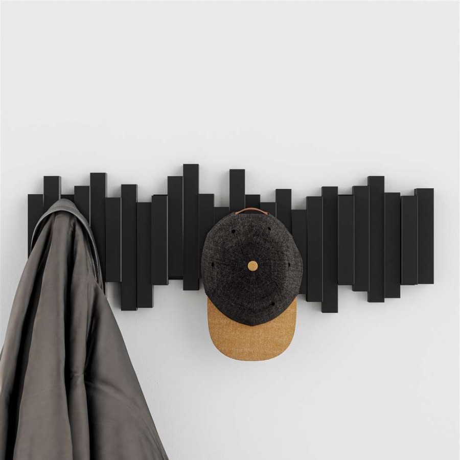 Storage * | Umbra Sticks Wall Mounted Coat Rack Black