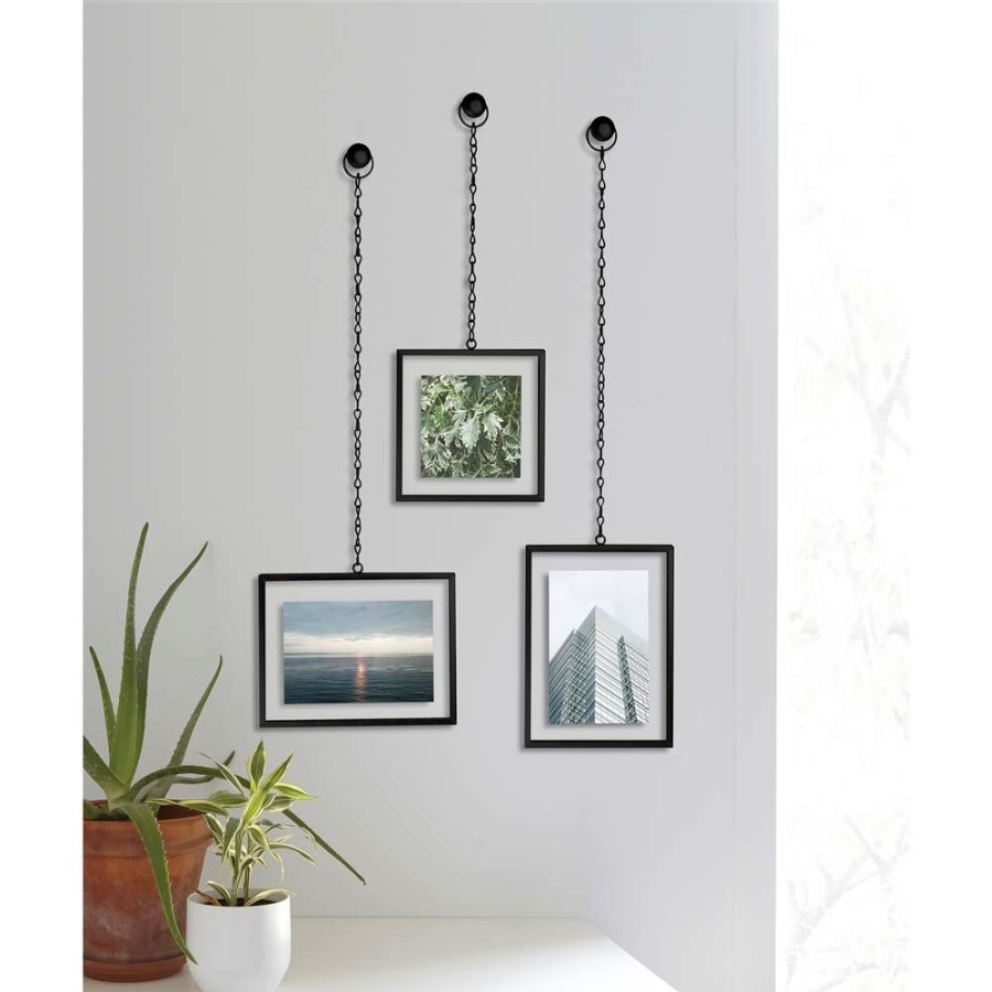 Home Accents * | Umbra Fotochain Picture Frame Set Black