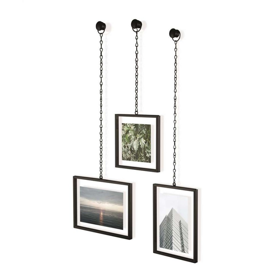 Home Accents * | Umbra Fotochain Picture Frame Set Black