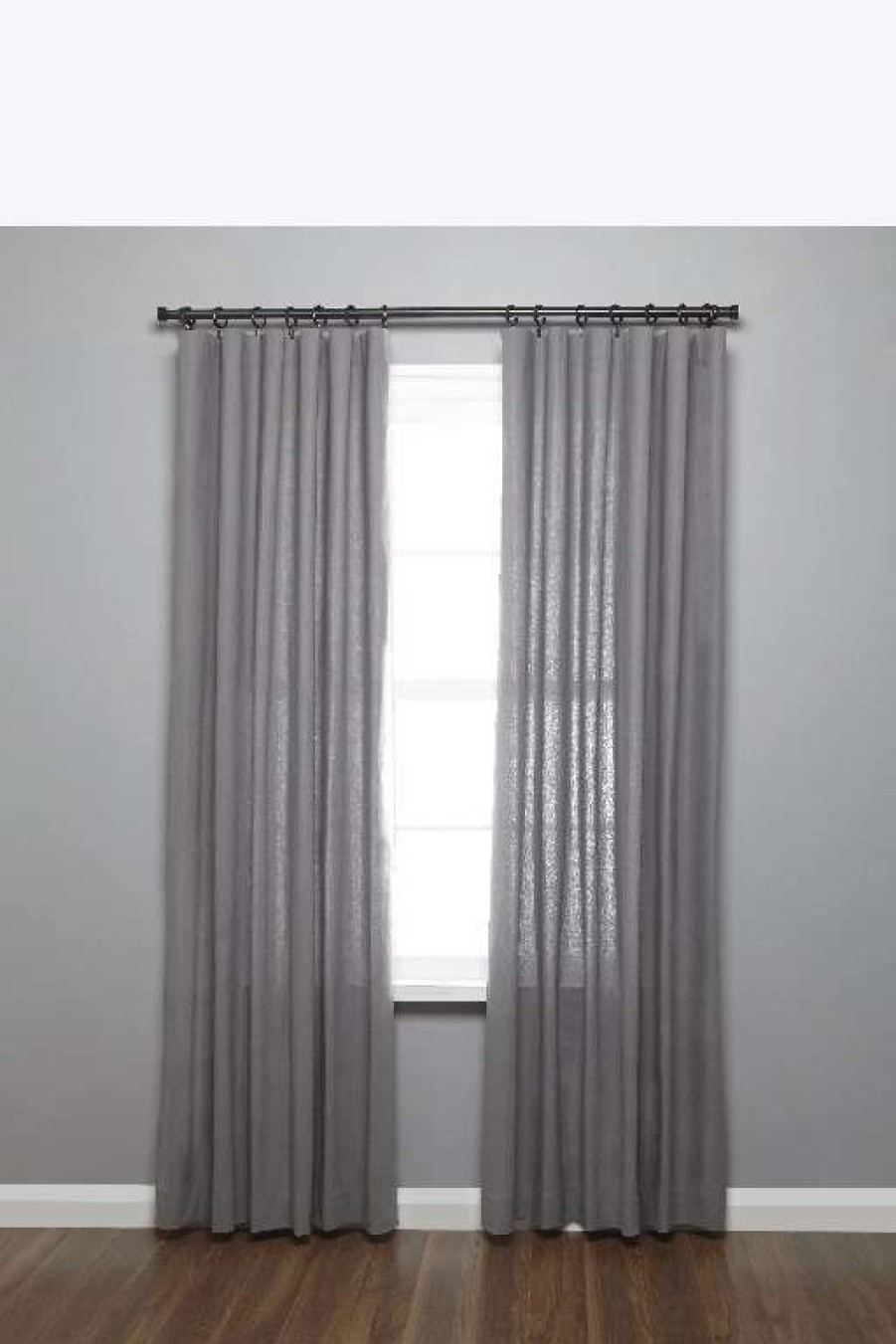 Blinds & Window Treatments * | Umbra "Cappa" Curtain Rod 66Po To 120Po Brushed Black