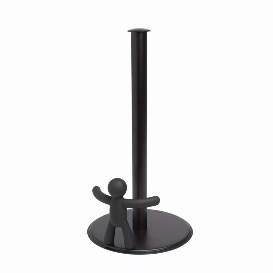 Storage * | Umbra Buddy 12.5-In X 7-In Black Paper Towel Holder