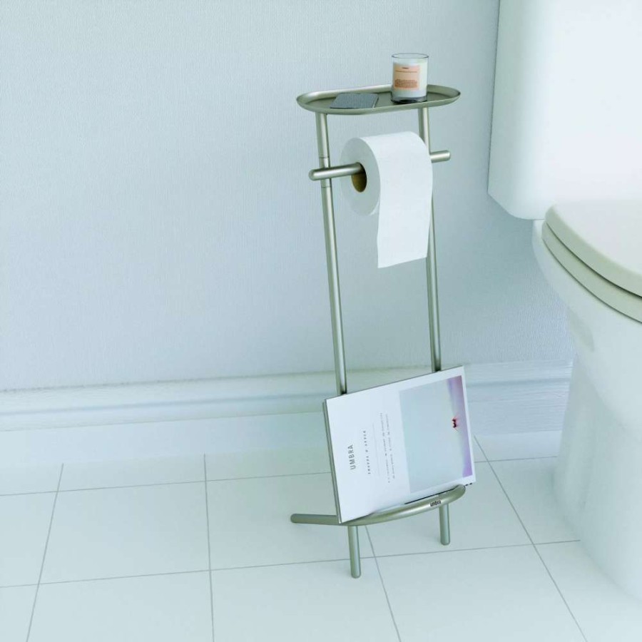 Hardware * | Umbra Valetto Nickel Toilet Paper Stand