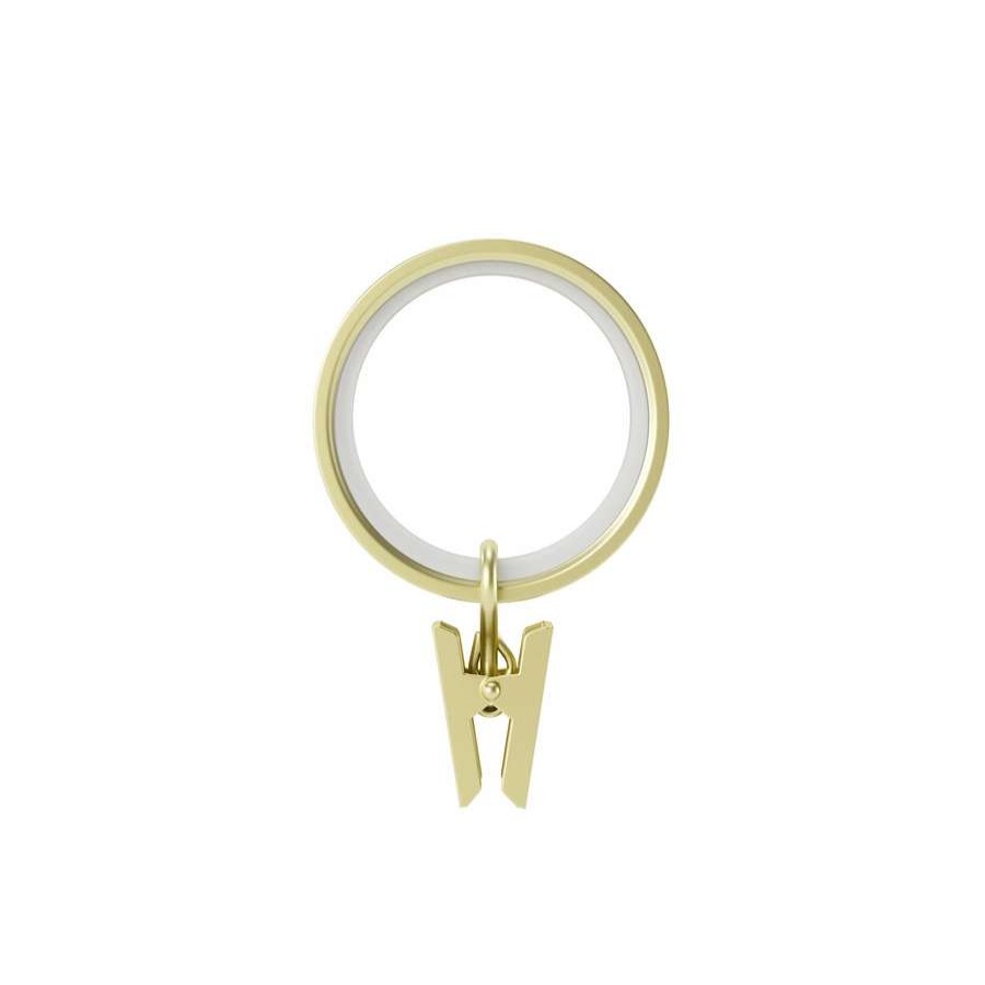 Blinds & Window Treatments * | Umbra Umbra Cappa 1 Clip Rings, Set Of 7 Brass