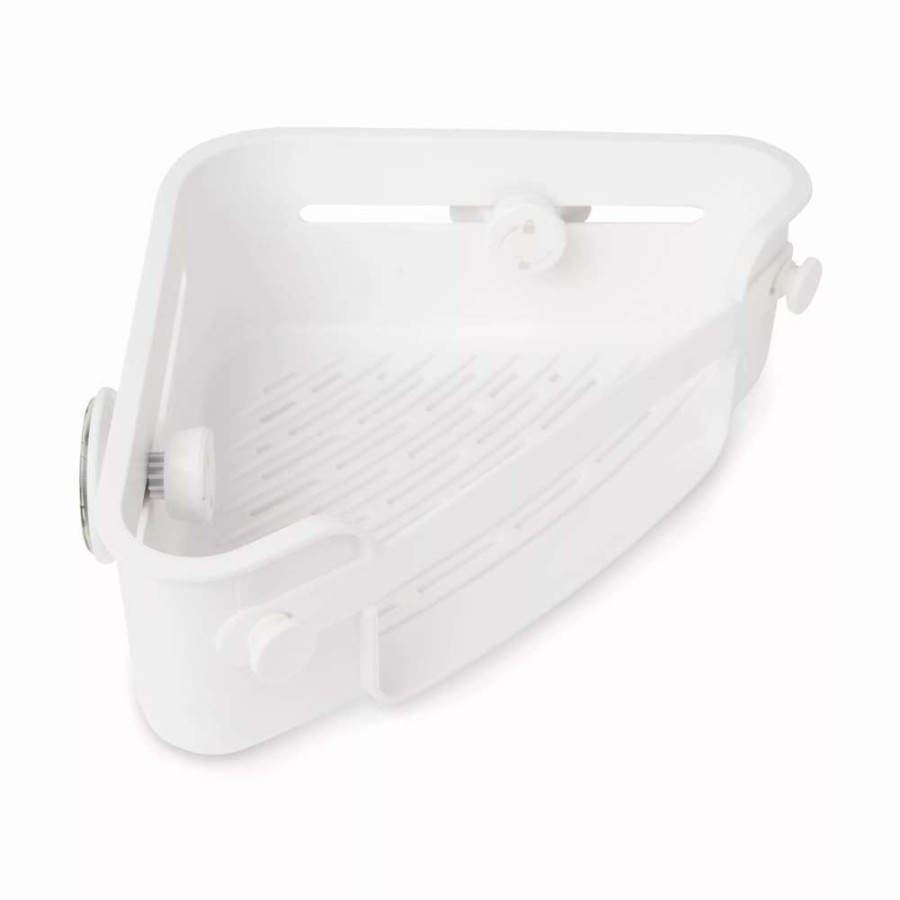 Hardware * | Umbra Flex 7.5-In White Corner Shower Bin